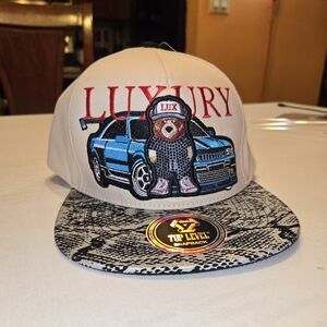 Top Level Snapback Baseball Hat Cap Luxury Hustle Bear Embroidered